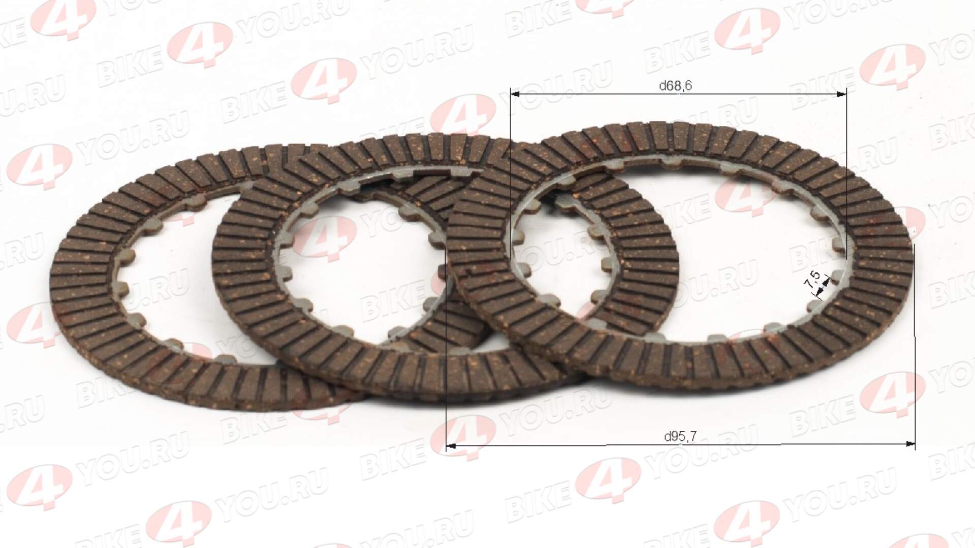 Диск сцепления 154FMI 125см3 (компл=3шт)