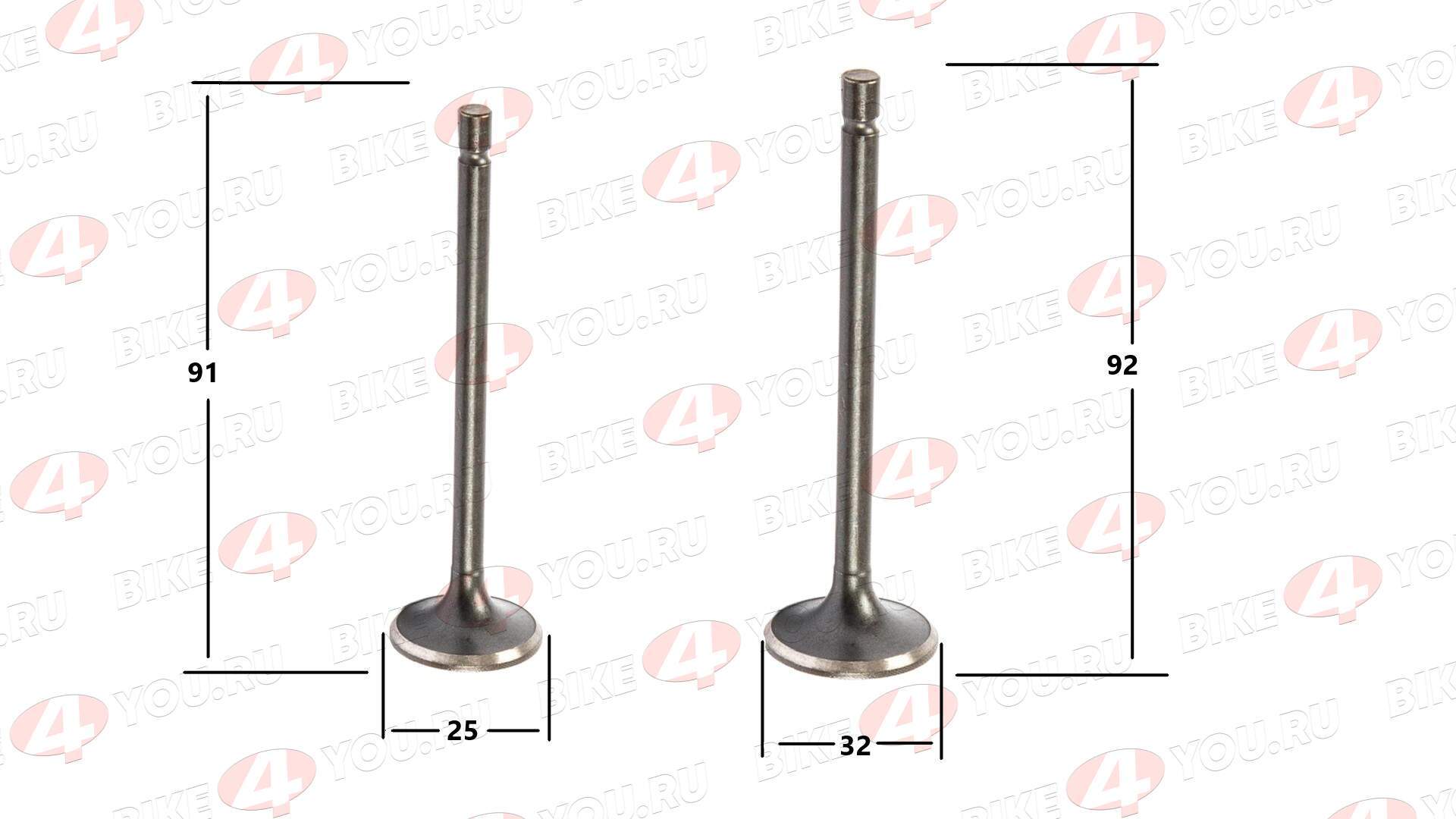 Клапаны ГРМ (компл=2шт) 161FMJ (CB150D) 169FML (CB200) X-TECH