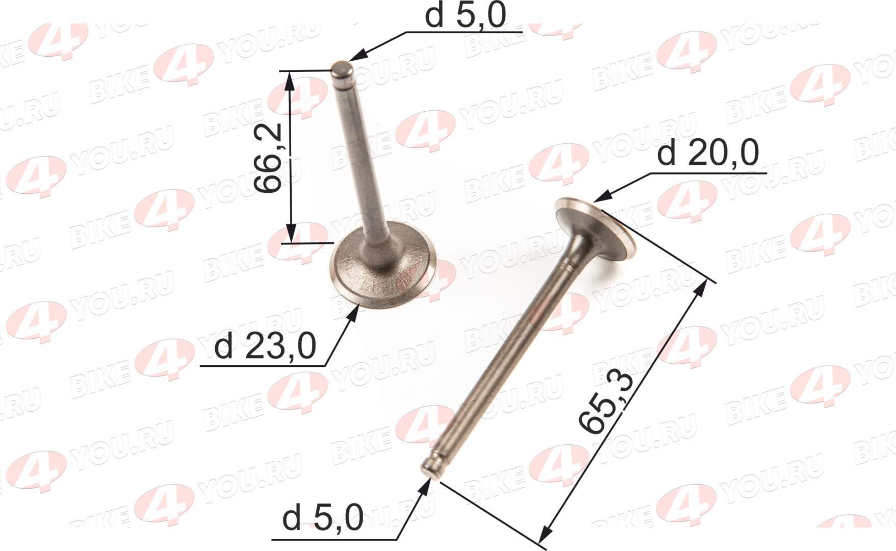 Клапаны (компл 2шт.) 139FMB 50-70см3 X-TECH