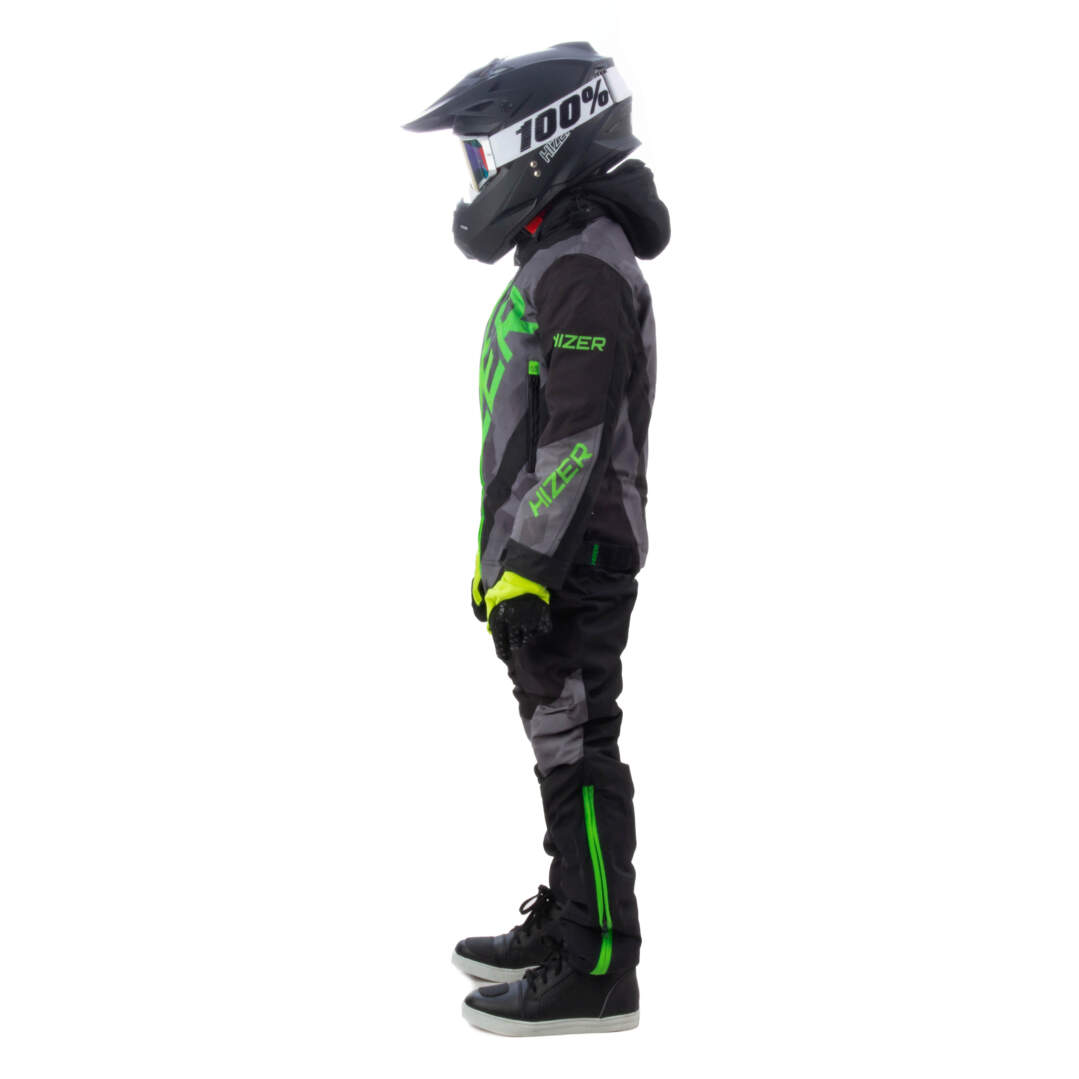 Комбинезон для снегохода (детский) HIZER №5 black-green (текстиль) (16Y) Комбинезон для снегохода (детский) HIZER №5 black-green (текстиль) (16Y)