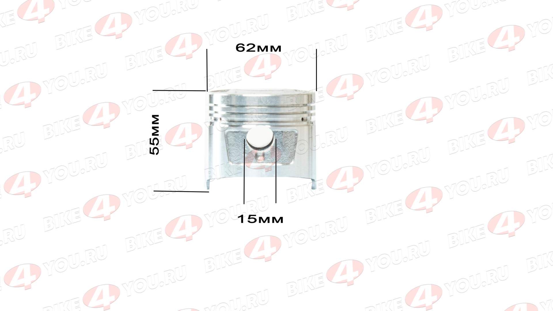 Поршень в сборе d=62mm 162FMJ (CG150D) 162FMJ-B (CG150D-B) 62х55х15