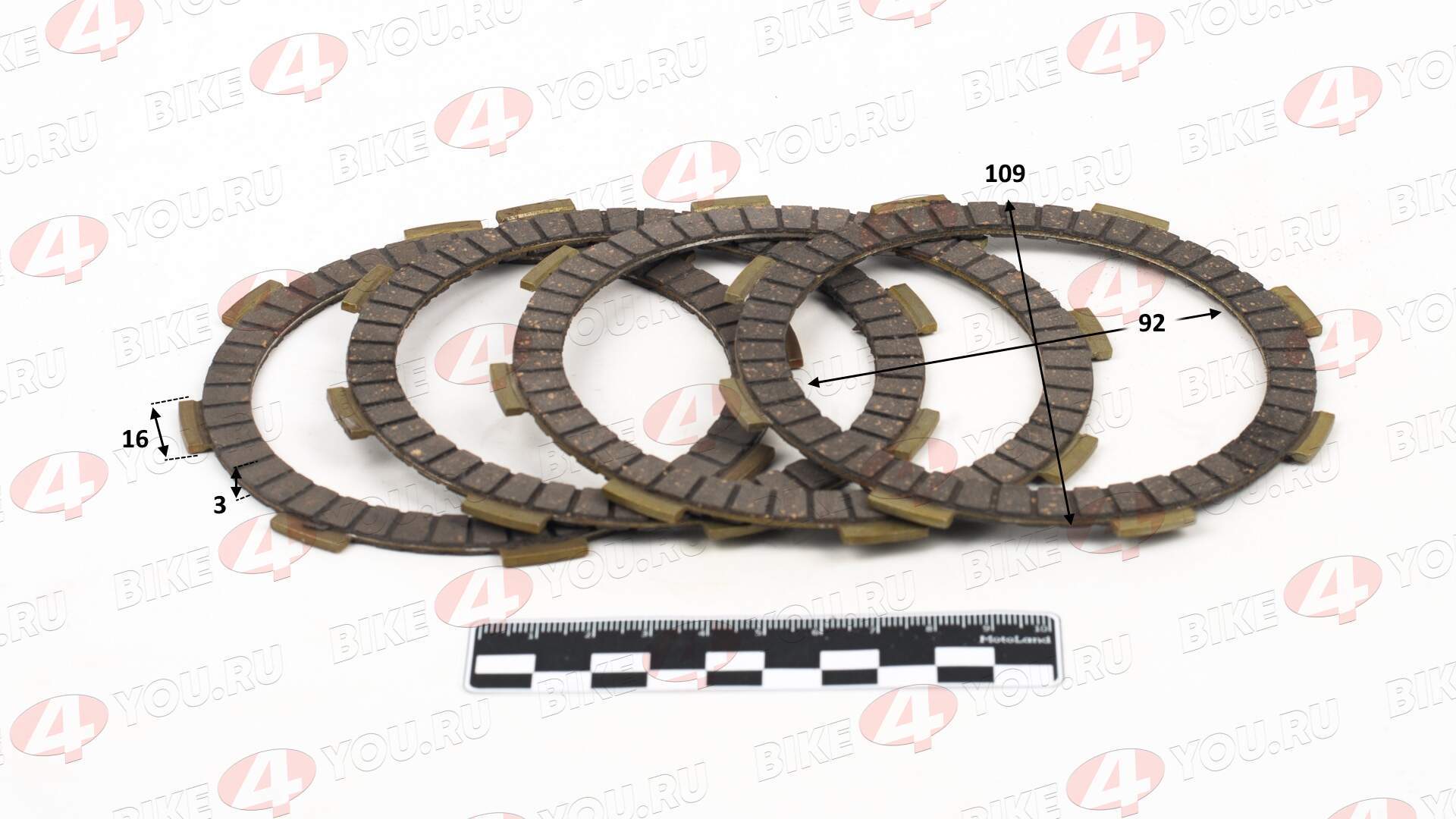 Диск сцепления 154FMI 125см3 (компл=4шт) 