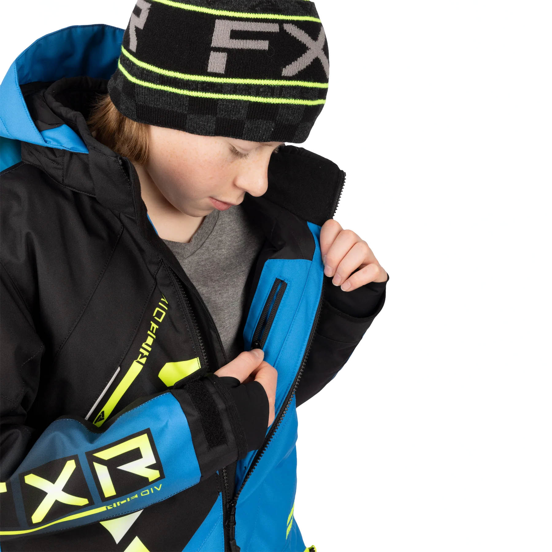 Комбинезон для снегохода (детский) FXR CX №6 blue-black (текстиль) (14Y) Комбинезон для снегохода (детский) FXR CX №6 blue-black (текстиль) (14Y)