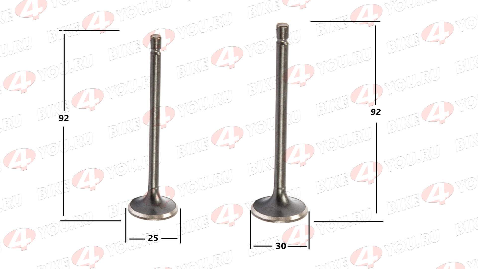 Клапаны ГРМ 162FMJ (CG150D) (компл=2шт) X-TECH