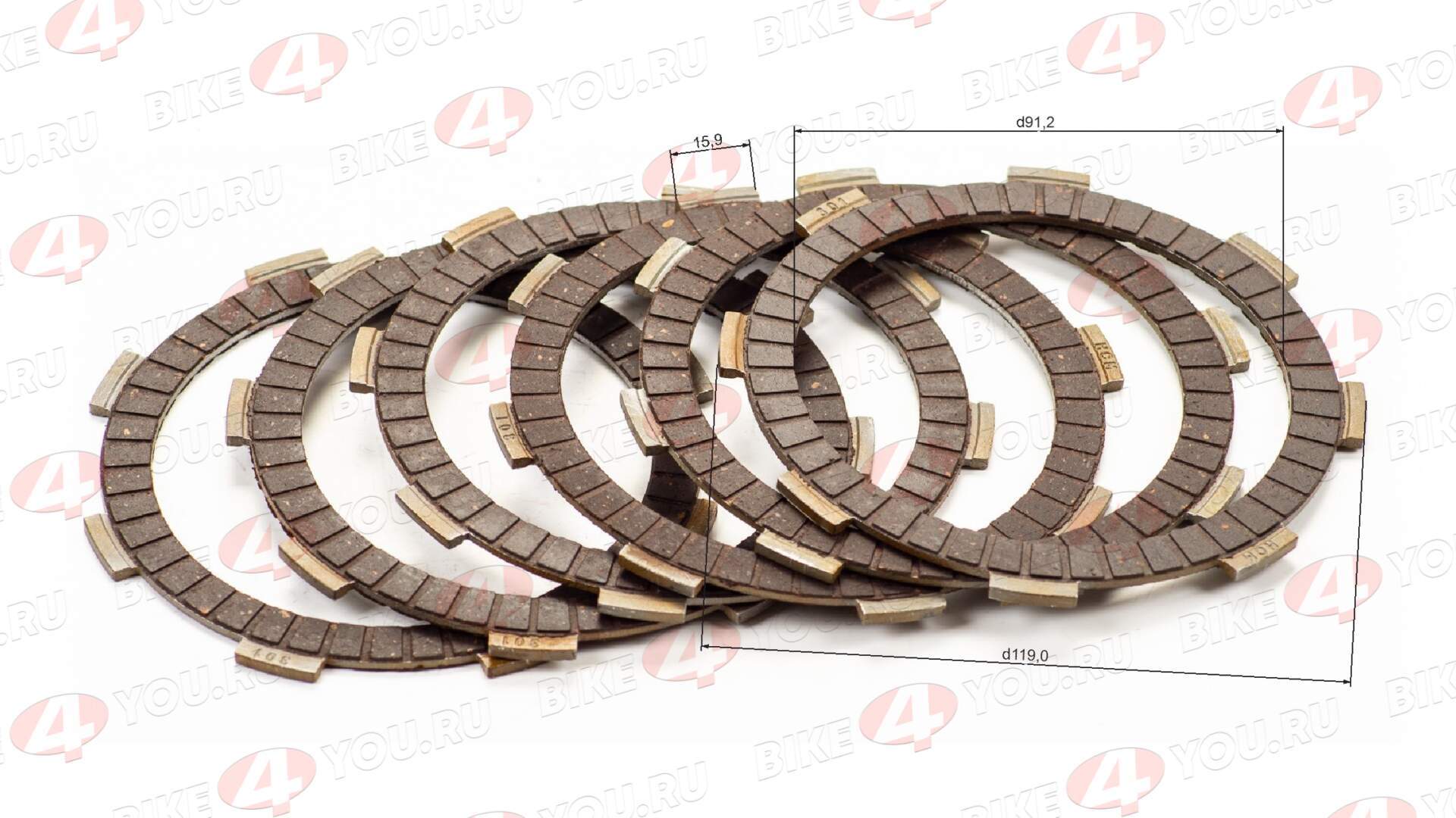 Диски сцепления W190 190см3 (компл=6шт) ZS