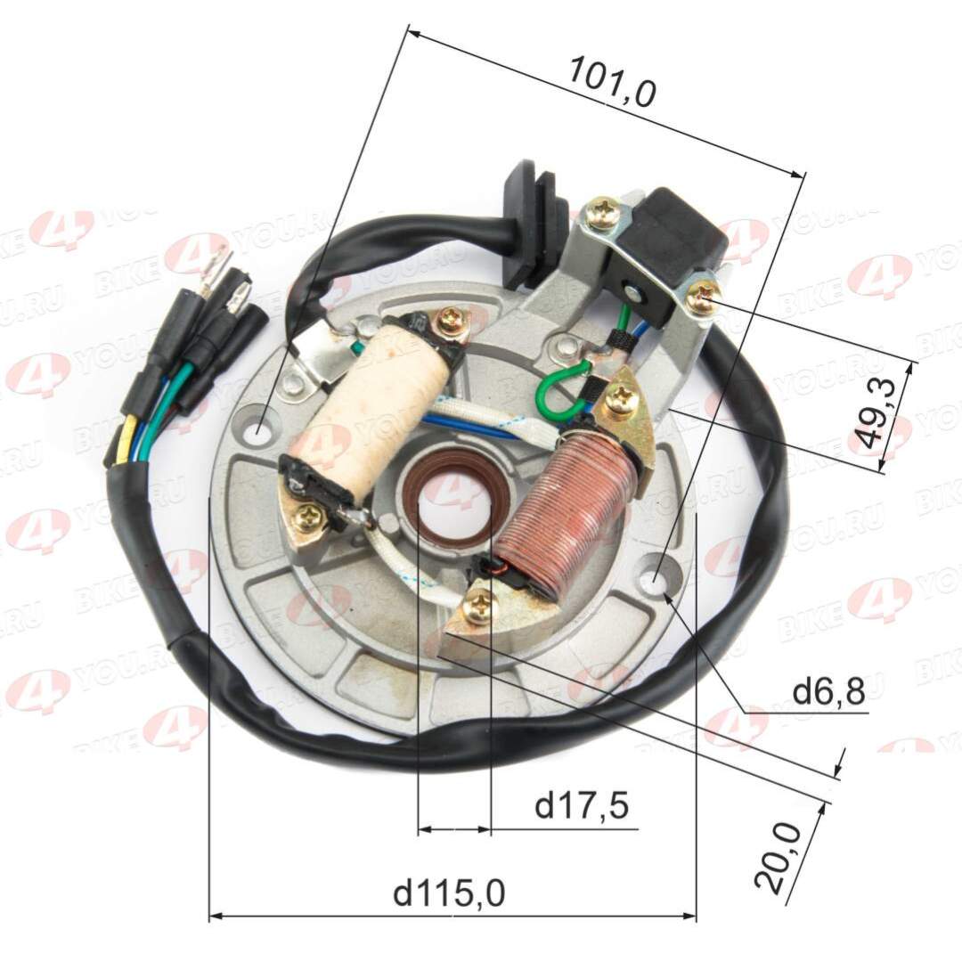 Статор генератора 156FMJ140см3 YX140 (W063) X-TECH