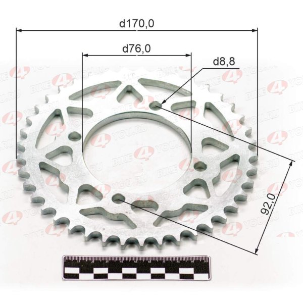 Венец, звезда ведомая (428-41T) TTR125 4x92х76