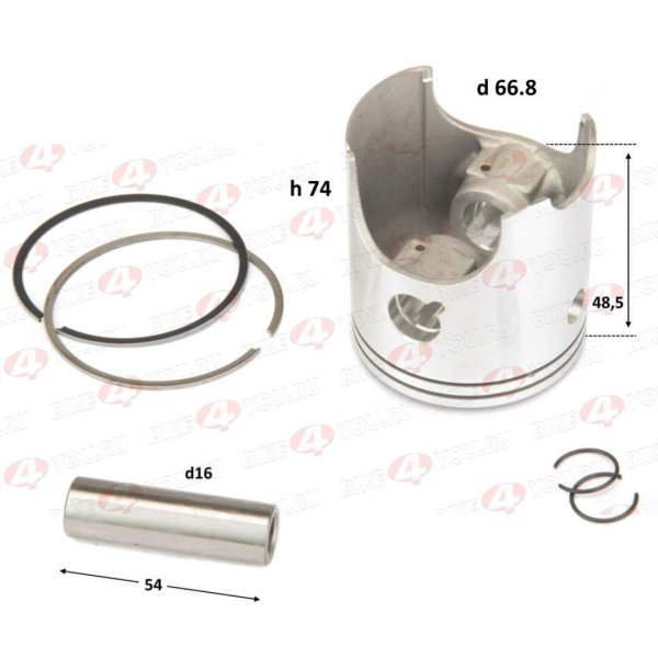 Поршень в сборе 250 166MM M7 2str LONCIN