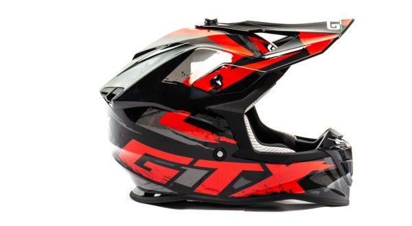 Шлем мото кроссовый GTX 633 #10 (XL) BLACK/RED GREY