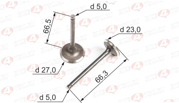 Клапаны (компл 2шт.) 154FMI 125см3 X-TECH
