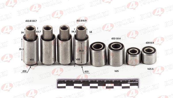 Сайлентблоки двигателя 170MM-2 (CB250) water, 4V, (компл=8шт) ZS