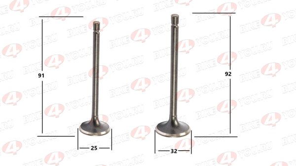 Клапаны ГРМ (компл=2шт) 161FMJ (CB150D) 169FML (CB200) X-TECH