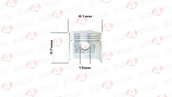 Поршень в сборе d=61mm 161FMJ (CB150D) 150см3 ZS X-TECH