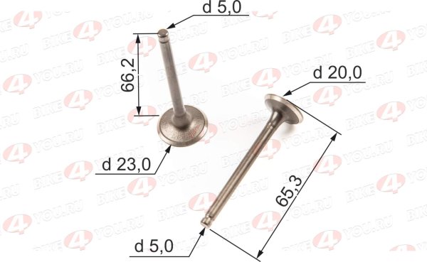 Клапаны (компл 2шт.) 139FMB 50-70см3 X-TECH