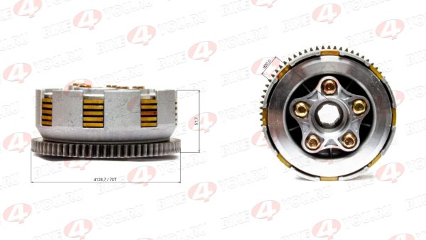 Барабан сцепления в сборе 156FMI (CB125D) 161FMJ (CB150D)