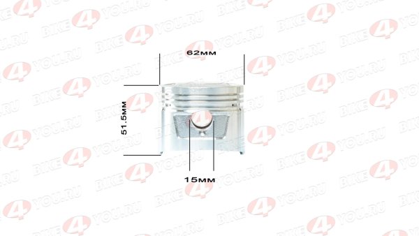 Поршень в сборе d=62mm 162FMJ (CGN150) 62х51,5х15