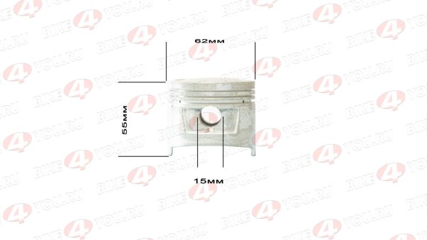 Поршень в сборе d=62mm 162FMJ (CG150) KATANA 62х55х15 