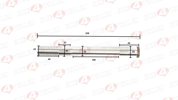 Вал рулевой TTR250 M22×50mm×232mm