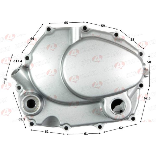 Крышка картера правая 172FMM-3A (CB250-F)